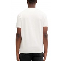 TOMMY JEANS REG APPLIQ GRAPHIC T EXT T-SHIRT ΜΠΛΟΥΖΑ ΑΝΔΡΙΚΗ OFF WHITE
