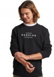 ΜΠΛΟΥΖΑ ΦΟΥΤΕΡ D2 CODE SURPLUS LOOSE ΑΝΔΡΙΚΗ SUPERDRY BLACK