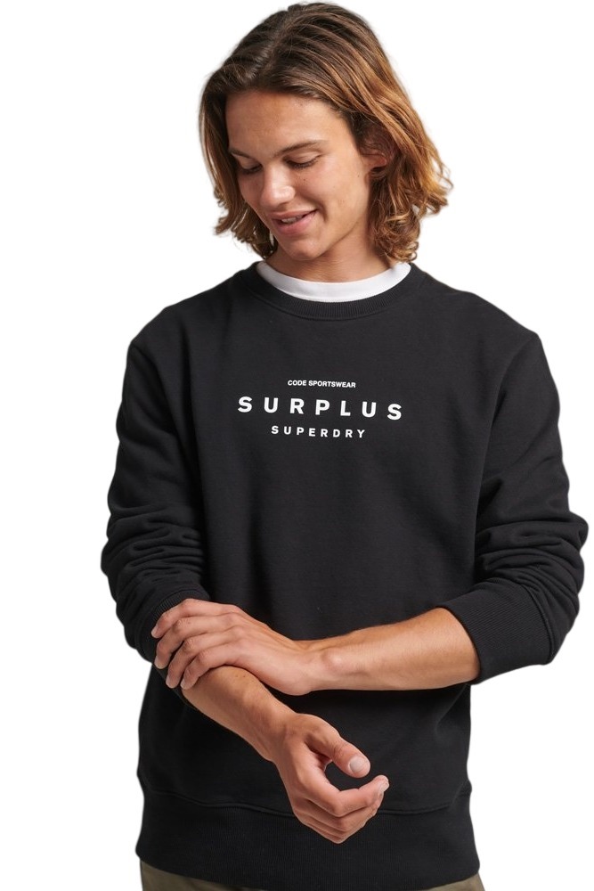 ΜΠΛΟΥΖΑ ΦΟΥΤΕΡ D2 CODE SURPLUS LOOSE ΑΝΔΡΙΚΗ SUPERDRY BLACK