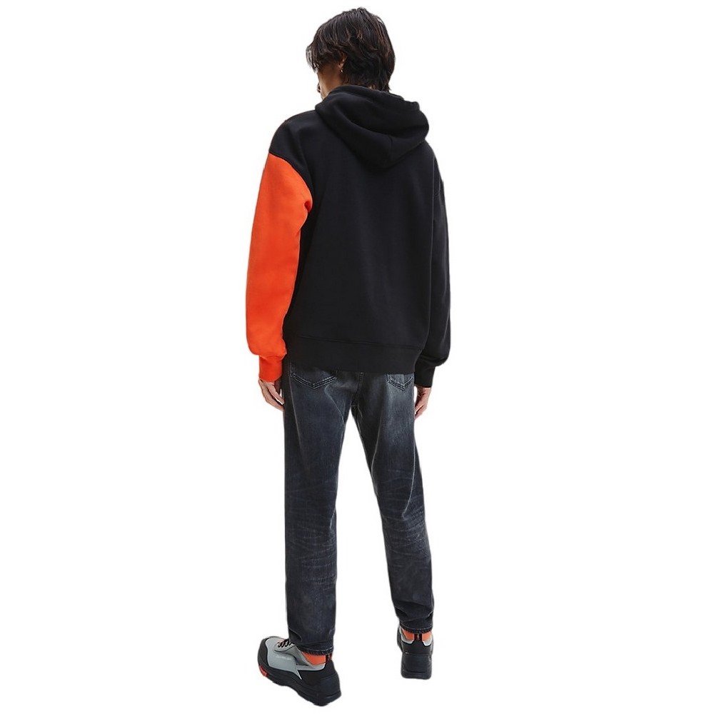 CALVIN KLEIN JEANS STAKED COLORBLOCK HOODIE ΜΠΛΟΥΖΑ ΦΟΥΤΕΡ ΑΝΔΡΙΚΗ BLACK