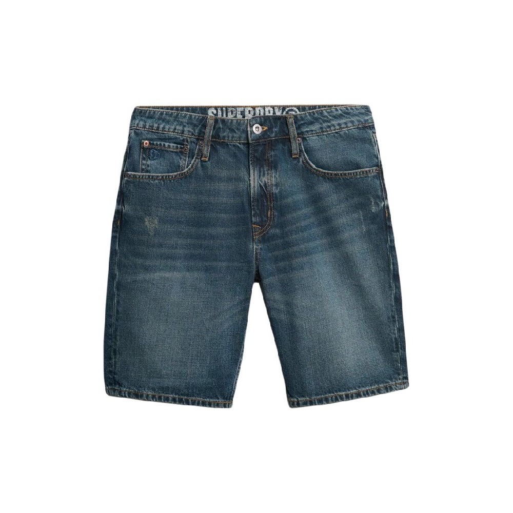 SUPERDRY D2 OVIN OVERSIZED WASHED DENIM SHORT ΤΖΙΝ ΒΕΡΜΟΥΔΑ ΑΝΔΡΙΚΗ DENIM DARK
