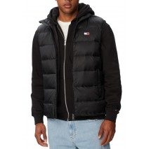 TOMMY JEANS LIGHT DOWN VEST EXT ΑΜΑΝΙΚΟ ΜΠΟΥΦΑΝ ΑΝΔΡΙΚΟ BLACK
