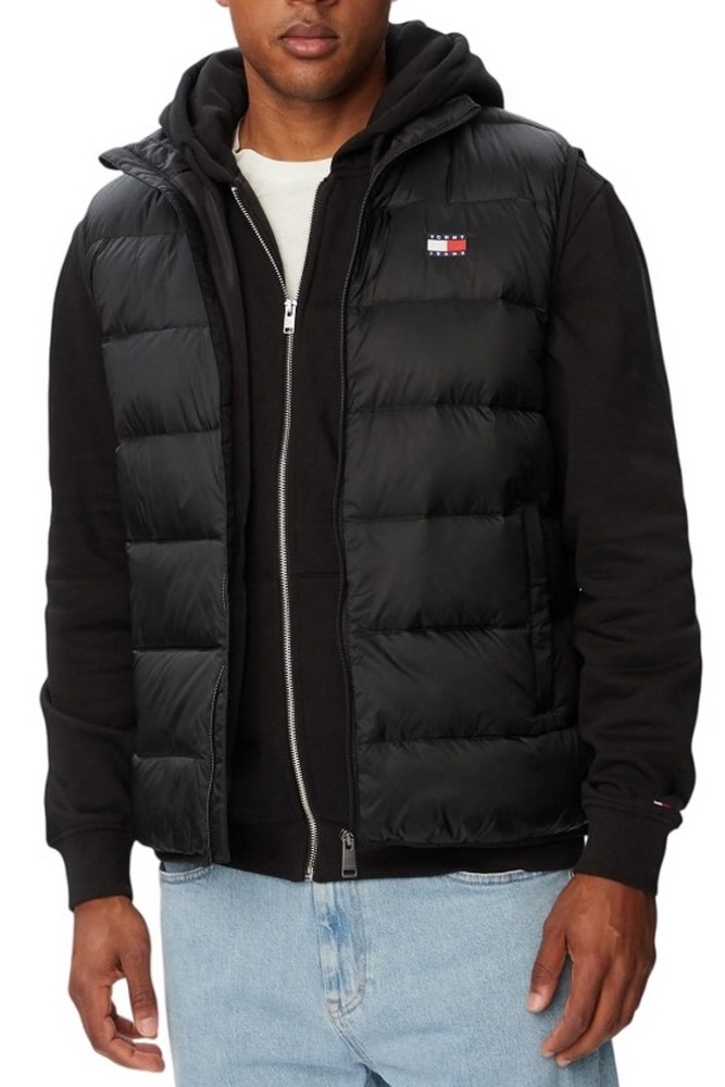 TOMMY JEANS LIGHT DOWN VEST EXT ΑΜΑΝΙΚΟ ΜΠΟΥΦΑΝ ΑΝΔΡΙΚΟ BLACK