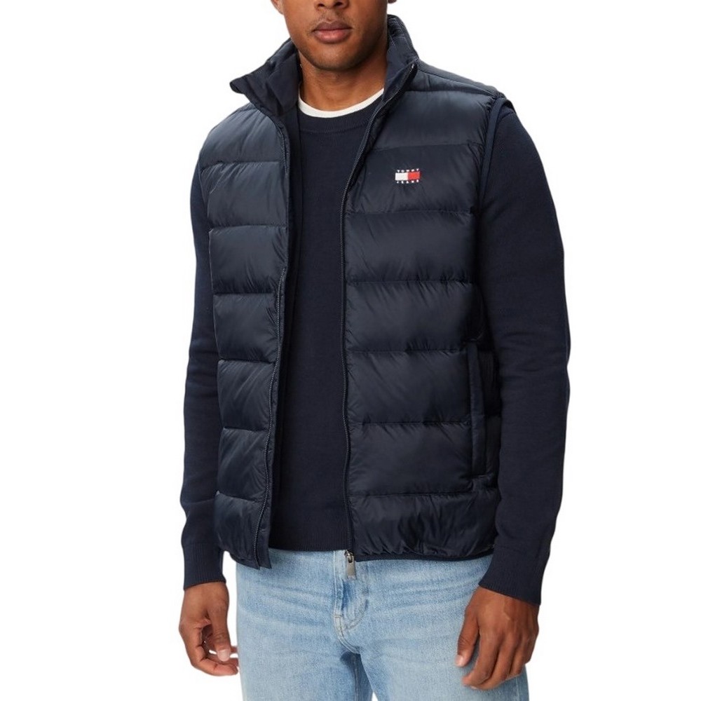 TOMMY JEANS LIGHT DOWN VEST EXT ΑΜΑΝΙΚΟ ΜΠΟΥΦΑΝ ΑΝΔΡΙΚΟ NAVY