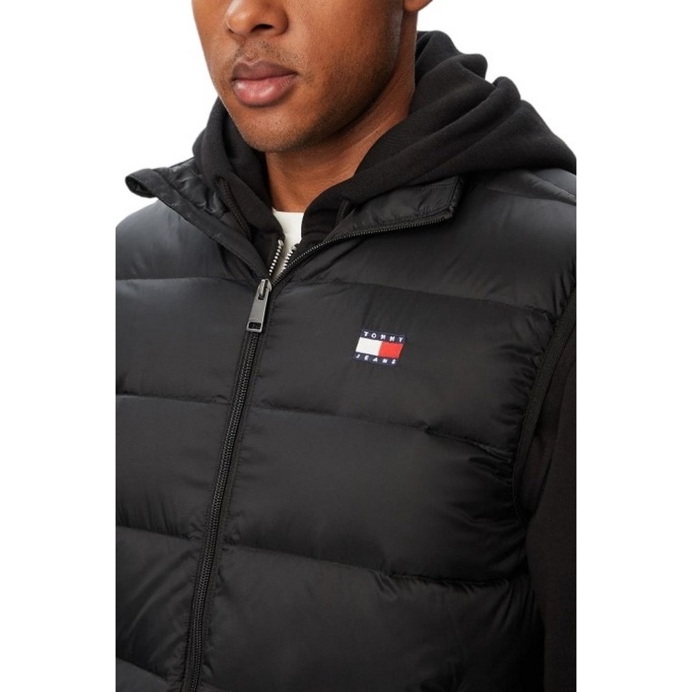 TOMMY JEANS LIGHT DOWN VEST EXT ΑΜΑΝΙΚΟ ΜΠΟΥΦΑΝ ΑΝΔΡΙΚΟ BLACK