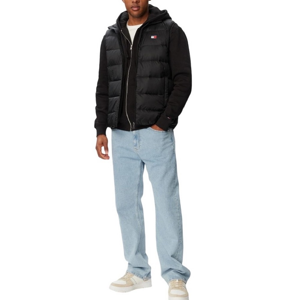 TOMMY JEANS LIGHT DOWN VEST EXT ΑΜΑΝΙΚΟ ΜΠΟΥΦΑΝ ΑΝΔΡΙΚΟ BLACK