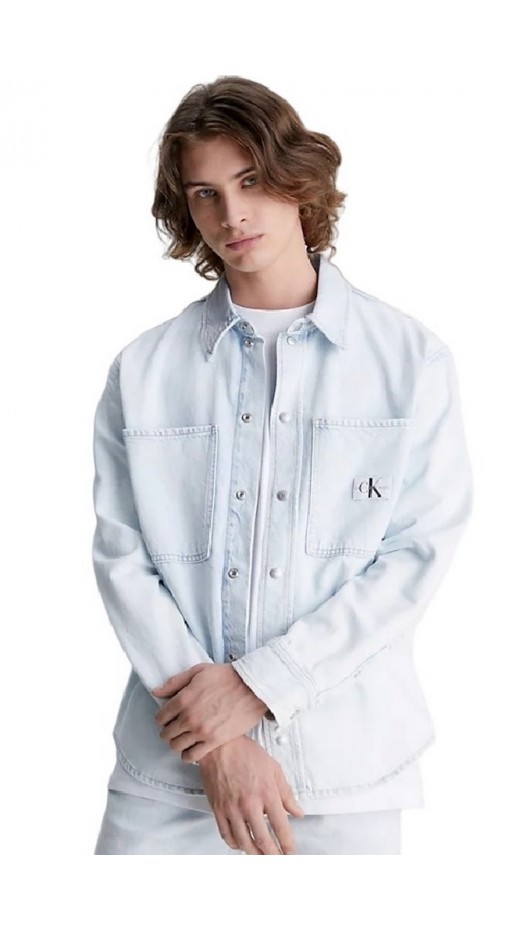 CALVIN KLEIN RELAXED LINEAR DENIM SHIRT ΠΟΥΚΑΜΙΣΟ ΑΝΔΡΙΚΟ BLUΕ DENIM