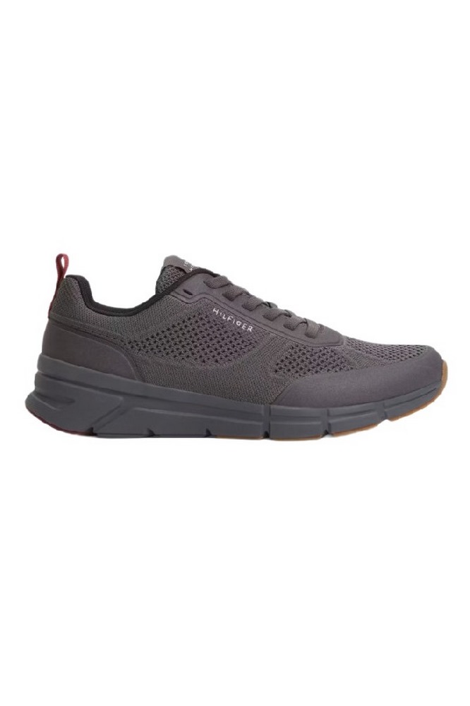 TOMMY HILFIGER LIGHT KNITTED HILFIGER RUNNER ΠΑΠΟΥΤΣΙ ΑΝΔΡΙΚΟ DARK GREY