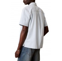 CALVIN KLEIN JEANS SHORT SLEEVE SHIRT BLEACHOUT 205 ΤΖΙΝ ΠΟΥΚΑΜΙΣΟ ΑΝΔΡΙΚΟ DENIM LIGHT