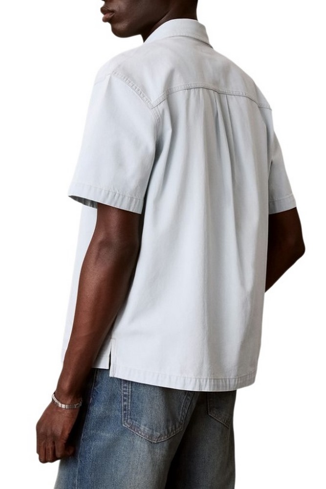 CALVIN KLEIN JEANS SHORT SLEEVE SHIRT BLEACHOUT 205 ΤΖΙΝ ΠΟΥΚΑΜΙΣΟ ΑΝΔΡΙΚΟ DENIM LIGHT