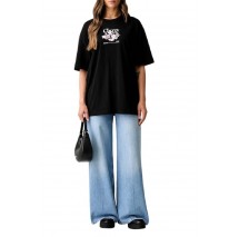 HUGO BOSS OVERSIZED TEE JERSEY T-SHIRT ΜΠΛΟΥΖΑ ΓΥΝΑΙΚΕΙΑ BLACK