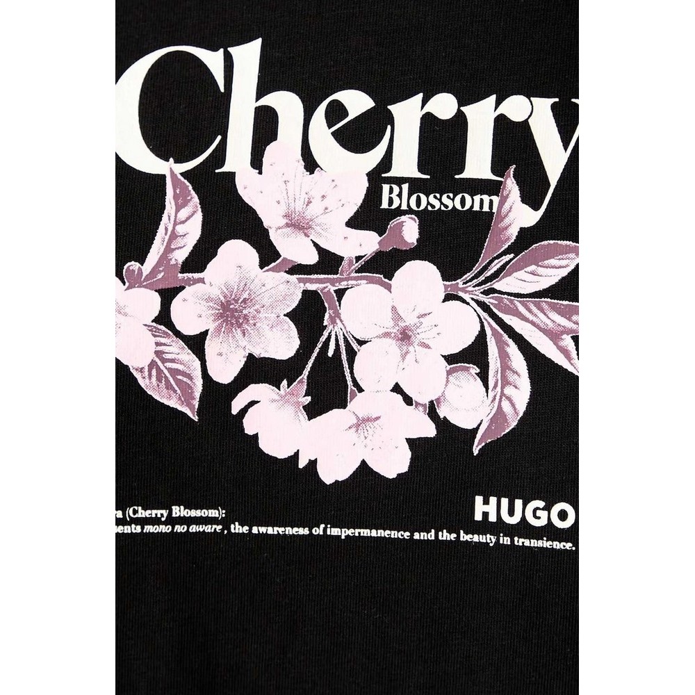 HUGO BOSS OVERSIZED TEE JERSEY T-SHIRT ΜΠΛΟΥΖΑ ΓΥΝΑΙΚΕΙΑ BLACK