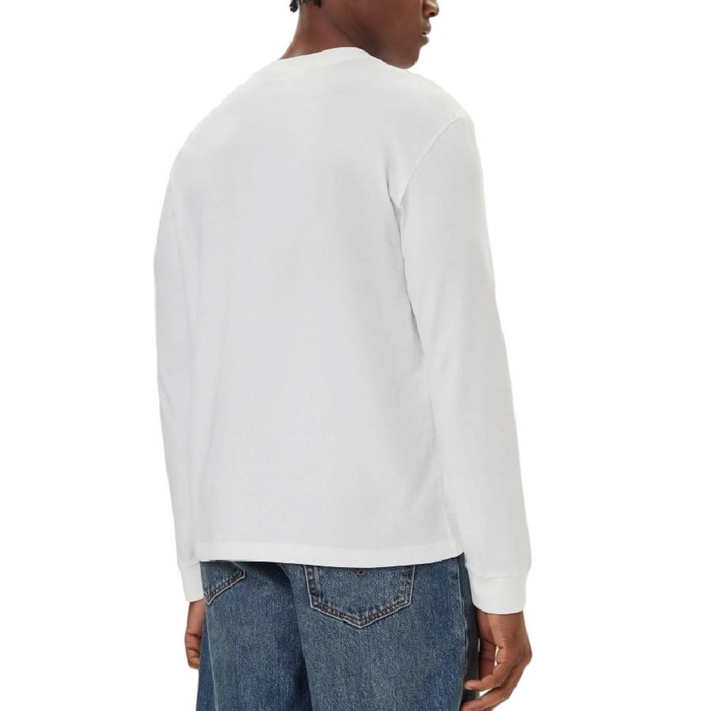 CALVIN KLEIN JEANS LS EASY MONOGRAM TEE ΜΠΛΟΥΖΑ ΑΝΔΡΙΚΗ WHITE