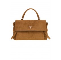 GUESS DEVON TOP HANDLE FLAP ΤΣΑΝΤΑ ΓΥΝΑΙΚΕΙΑ COGNAC