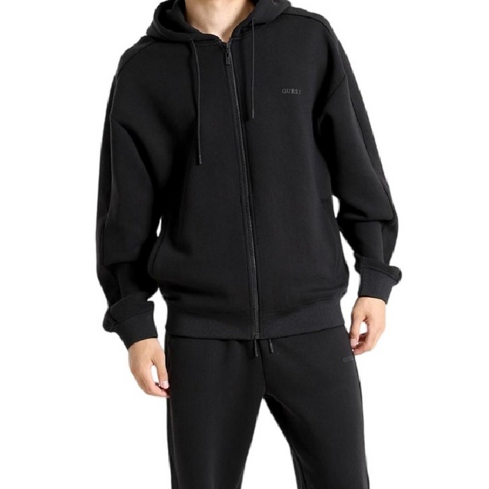 GUESS KENNETH FULL ZIP HOODIE SWEATS ΖΑΚΕΤΑ ΦΟΥΤΕΡ ΑΝΔΡΙΚΗ BLACK