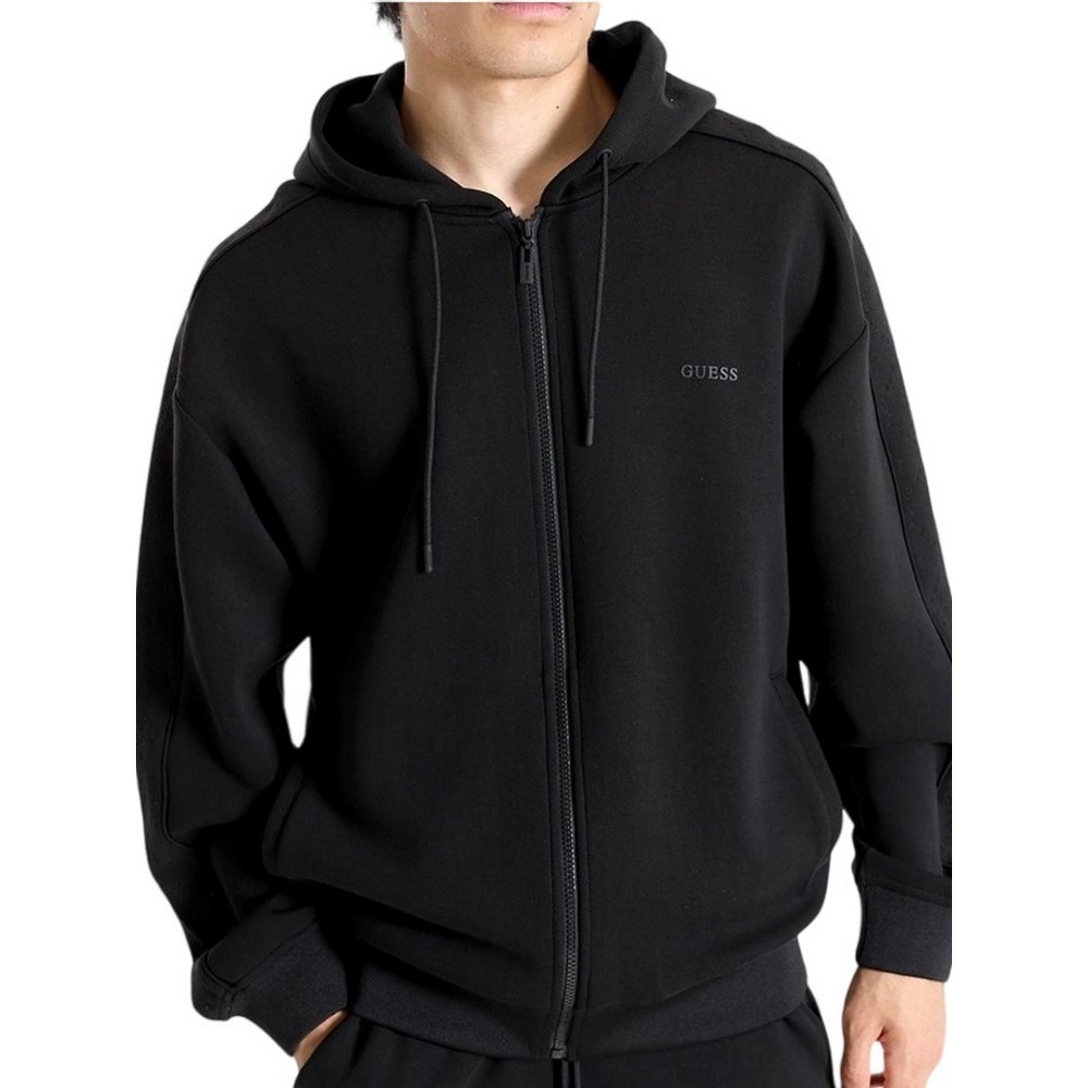 GUESS KENNETH FULL ZIP HOODIE SWEATS ΖΑΚΕΤΑ ΦΟΥΤΕΡ ΑΝΔΡΙΚΗ BLACK
