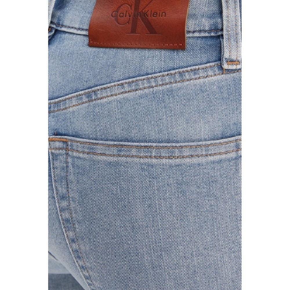 CALVIN KLEIN JEANS EU HIGH RISE STRAIGHT BLUE RAIN ΠΑΝΤΕΛΟΝΙ ΓΥΝΑΙΚΕΙΟ LIGHT DENIM
