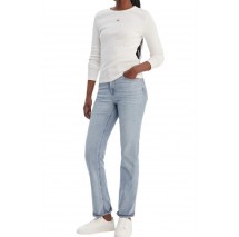 CALVIN KLEIN JEANS EU HIGH RISE STRAIGHT BLUE RAIN ΠΑΝΤΕΛΟΝΙ ΓΥΝΑΙΚΕΙΟ LIGHT DENIM