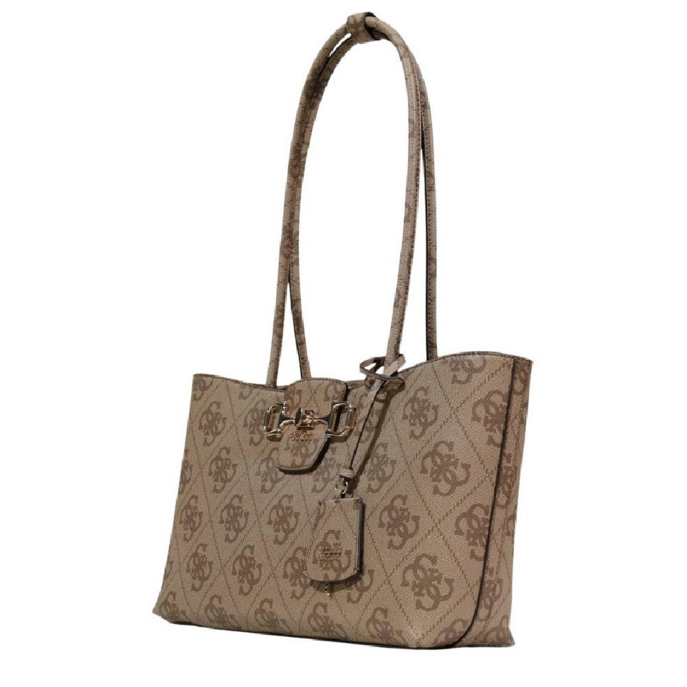 GUESS JANIE LOGO GIRLFRIEND CARRYALL ΤΣΑΝΤΑ ΓΥΝΑΙΚΕΙΑ LATTE