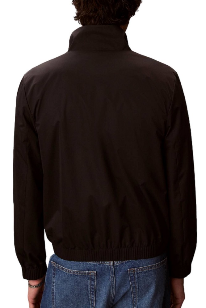 CALVIN KLEIN LS NYLON STAND COLLAR WINDBREAKER ΜΠΟΥΦΑΝ ΑΝΔΡΙΚΟ BLACK