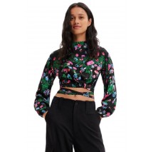 DESIGUAL BLUS_GARDEN ΜΠΛΟΥΖΑ ΓΥΝΑΙΚΕΙΑ BLACK