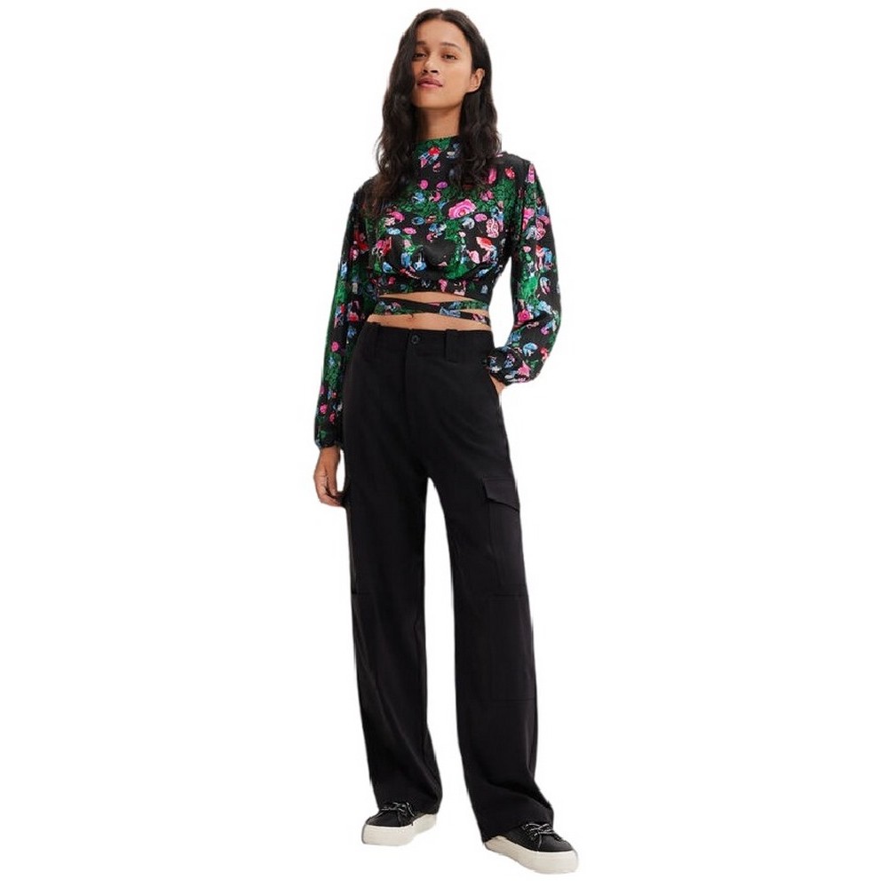 DESIGUAL BLUS_GARDEN ΜΠΛΟΥΖΑ ΓΥΝΑΙΚΕΙΑ BLACK