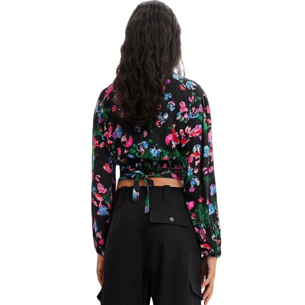 DESIGUAL BLUS_GARDEN ΜΠΛΟΥΖΑ ΓΥΝΑΙΚΕΙΑ BLACK