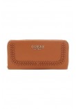 GUESS TATUM SLG LARGE ZIP AROUND ΠΟΡΤΟΦΟΛΙ ΓΥΝΑΙΚΕΙΟ CARAMEL