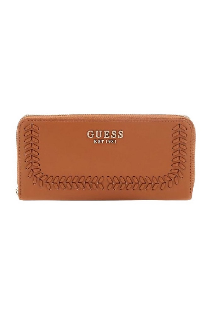 GUESS TATUM SLG LARGE ZIP AROUND ΠΟΡΤΟΦΟΛΙ ΓΥΝΑΙΚΕΙΟ CARAMEL