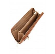 GUESS TATUM SLG LARGE ZIP AROUND ΠΟΡΤΟΦΟΛΙ ΓΥΝΑΙΚΕΙΟ CARAMEL