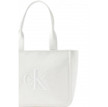 CALVIN KLEIN RAISED MEDIUM TOTE ΤΣΑΝΤΑ ΓΥΝΑΙΚΕΙΑ WHITE