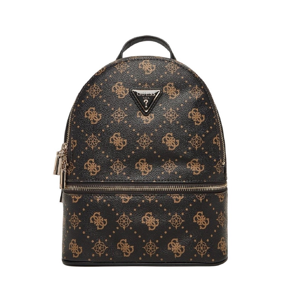 GUESS SILIA SMALL BACKPACK ΤΣΑΝΤΑ ΓΥΝΑΙΚΕΙΑ DARK BROWN
