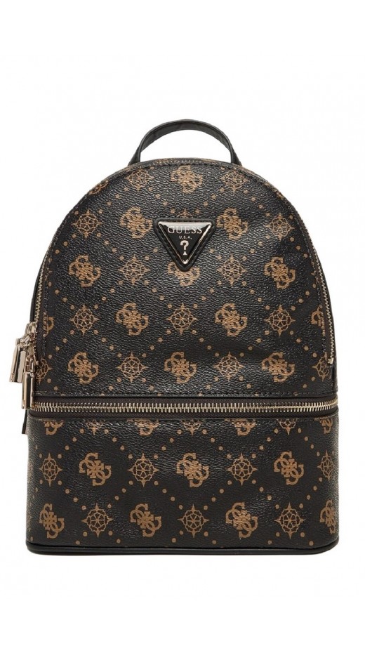 GUESS SILIA SMALL BACKPACK ΤΣΑΝΤΑ ΓΥΝΑΙΚΕΙΑ DARK BROWN