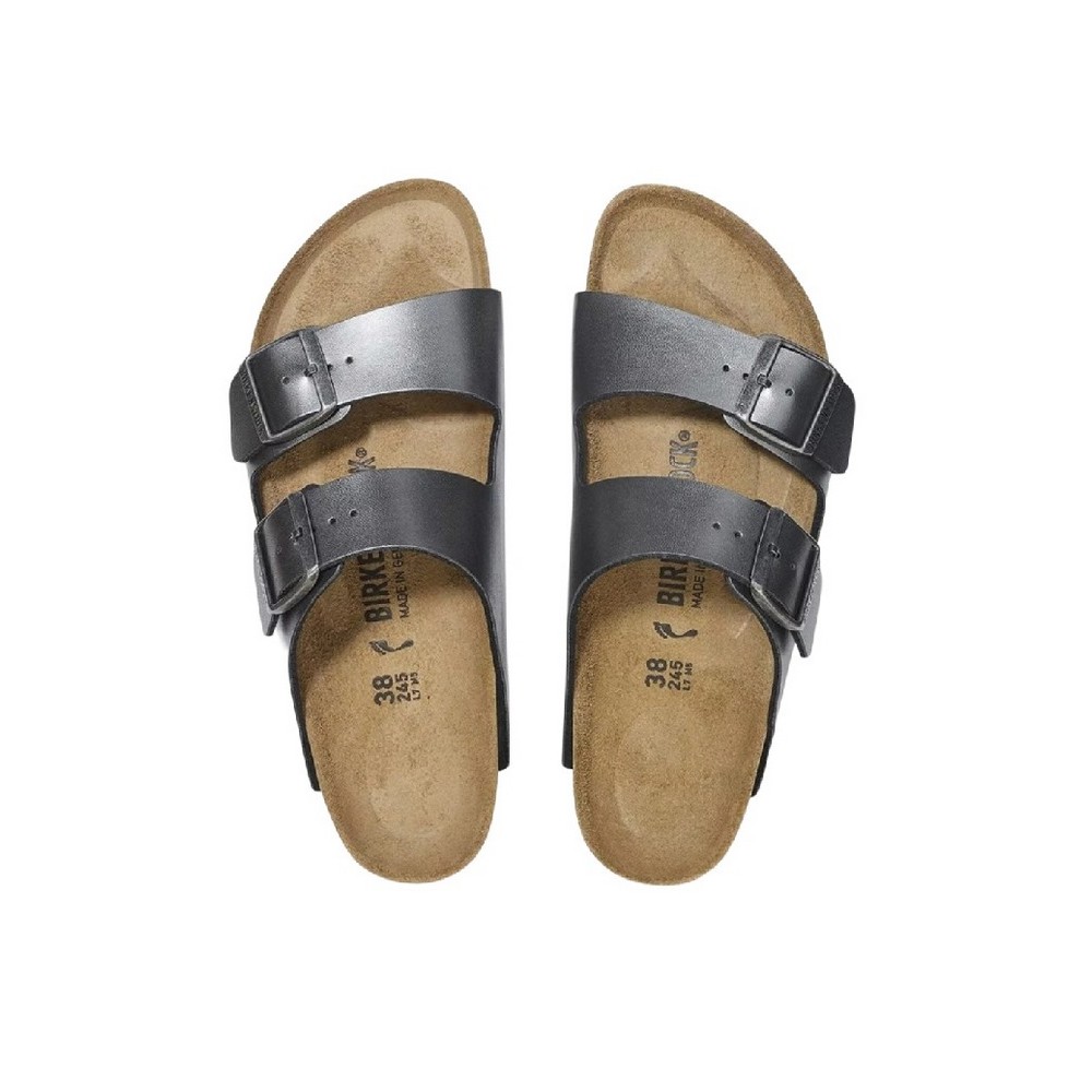 BIRKENSTOCK SYNTHETICS ARIZONA BF NARROW SEASONAL ΠΑΝΤΟΦΛΑ ΓΥΝΑΙΚΕΙΑ BLACK METALLIC