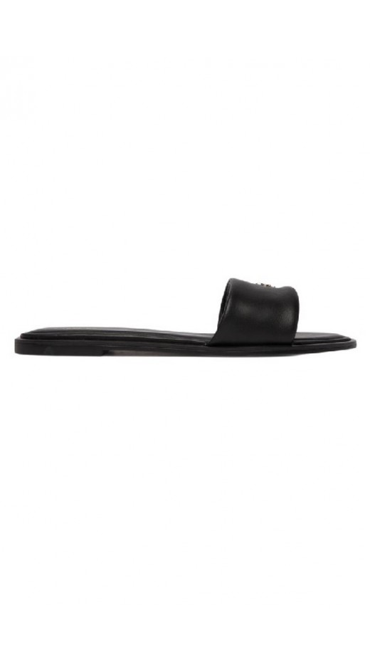 CALVIN KLEIN ROUND FLAT SNDL LTH BAR HW 2 ΠΑΝΤΟΦΛΑ ΓΥΝΑΙΚΕΙΑ CK BLACK