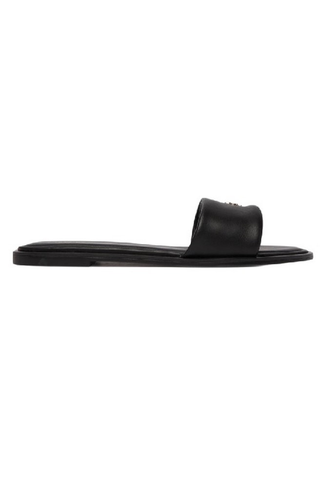 CALVIN KLEIN ROUND FLAT SNDL LTH BAR HW 2 ΠΑΝΤΟΦΛΑ ΓΥΝΑΙΚΕΙΑ CK BLACK