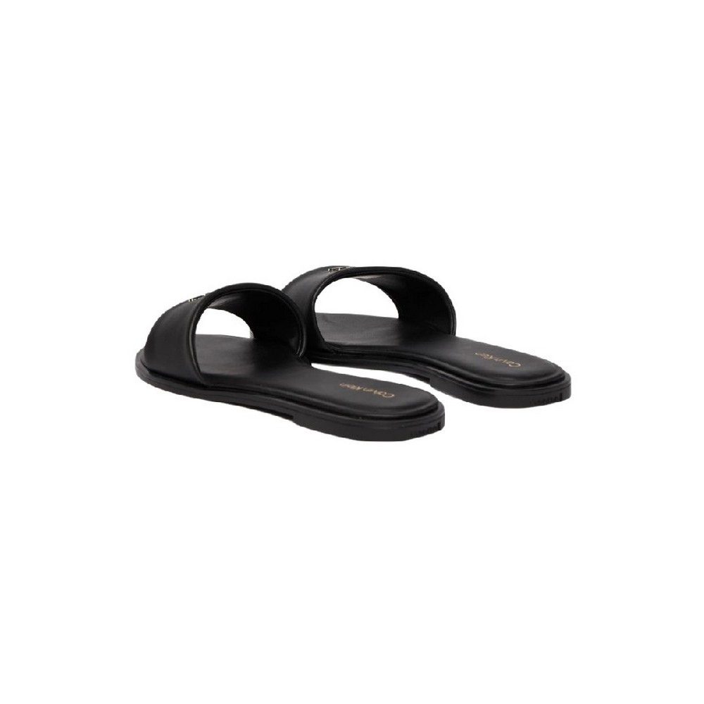 CALVIN KLEIN ROUND FLAT SNDL LTH BAR HW 2 ΠΑΝΤΟΦΛΑ ΓΥΝΑΙΚΕΙΑ CK BLACK