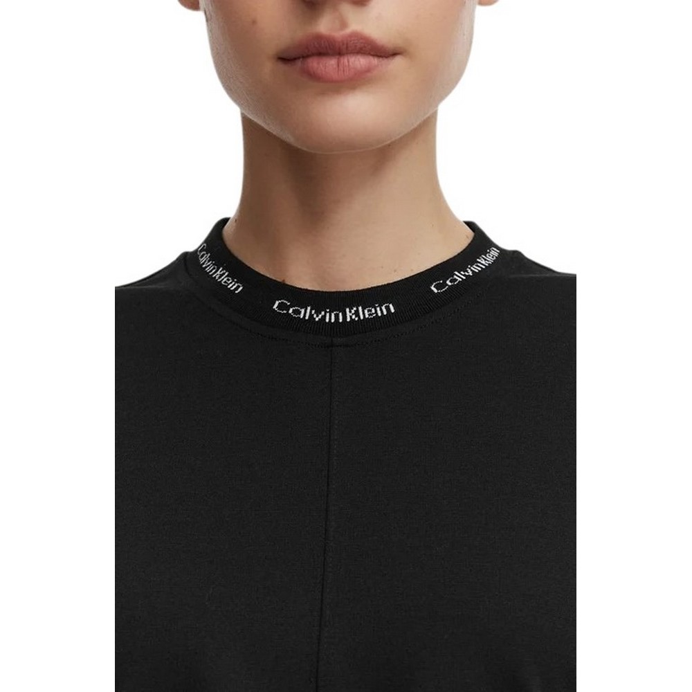 CALVIN KLEIN JEANS LOGO RIB INTERLOCK T-SHIRT ΦΟΡΕΜΑ ΓΥΝΑΙΚΕΙΟ BLACK