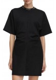 CALVIN KLEIN JEANS LOGO RIB INTERLOCK T-SHIRT ΦΟΡΕΜΑ ΓΥΝΑΙΚΕΙΟ BLACK