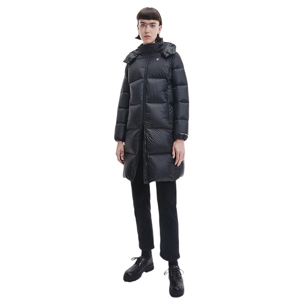 Calvin Klein Jeans Long Black Down Coats Calvin Klein Jeans