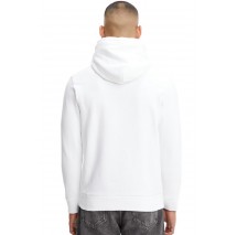 CALVIN KLEIN JEANS DISRUPTED LACQUER LOGO HOODIE ΜΠΛΟΥΖΑ ΦΟΥΤΕΡ ΑΝΔΡΙΚΗ WHITE