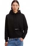 CALVIN KLEIN JEANS DISRUPTED LACQUER LOGO HOODIE ΜΠΛΟΥΖΑ ΦΟΥΤΕΡ ΑΝΔΡΙΚΗ BLACK