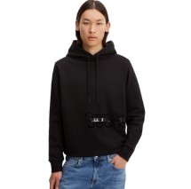 CALVIN KLEIN JEANS DISRUPTED LACQUER LOGO HOODIE ΜΠΛΟΥΖΑ ΦΟΥΤΕΡ ΑΝΔΡΙΚΗ BLACK