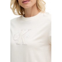 CALVIN KLEIN JEANS BABY TERRY HERO MONOLOGO T-SHIRT ΜΠΛΟΥΖΑ ΓΥΝΑΙΚΕΙΑ OFF WHITE