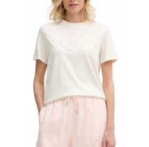 CALVIN KLEIN JEANS BABY TERRY HERO MONOLOGO T-SHIRT ΜΠΛΟΥΖΑ ΓΥΝΑΙΚΕΙΑ OFF WHITE