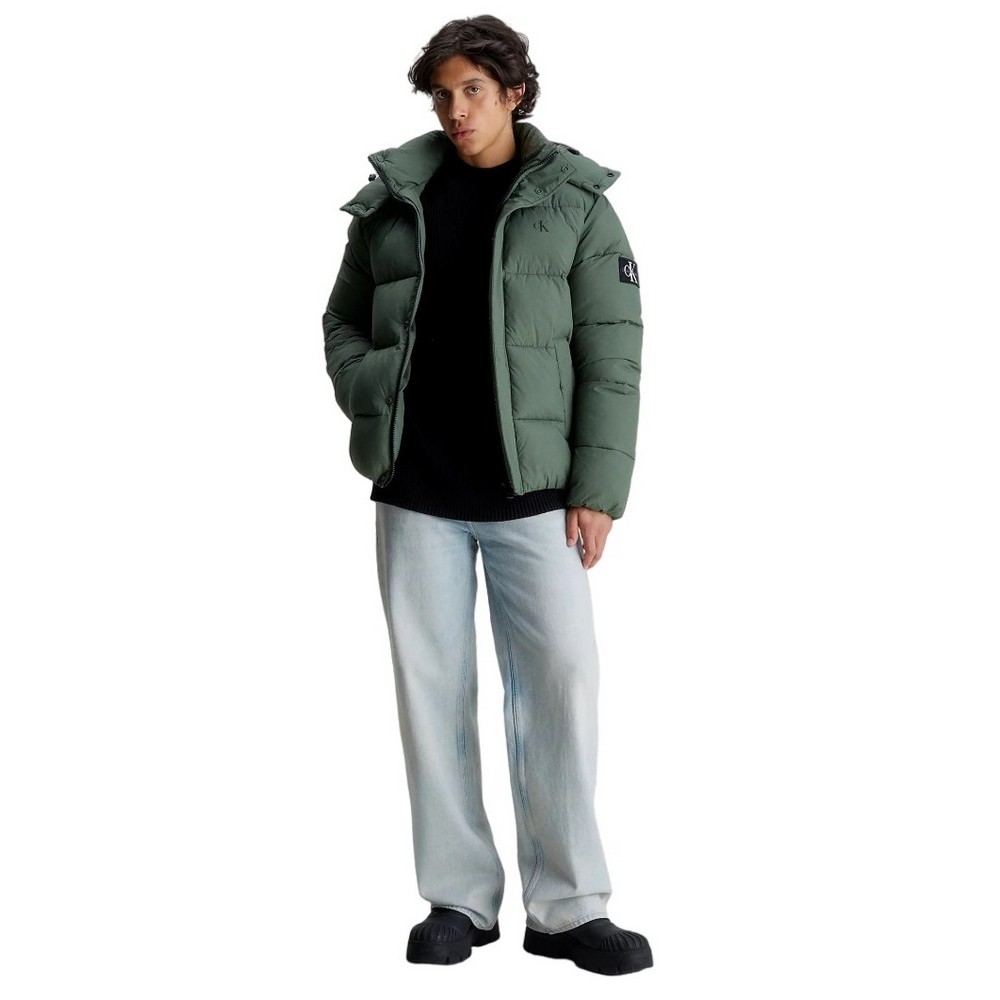 CALVIN KLEIN JEANS ESSENTIALS NON DOWN JACKET ΜΠΟΥΦΑΝ ΑΝΔΡΙΚΟ KHAKI