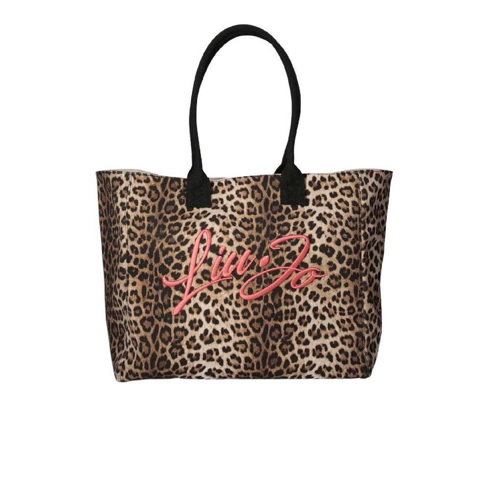 LIU JO PLENTIA AA6200T549A TOTE BAG ΤΣΑΝΤΑ ΓΥΝΑΙΚΕΙΑ LEOPARD PRINT
