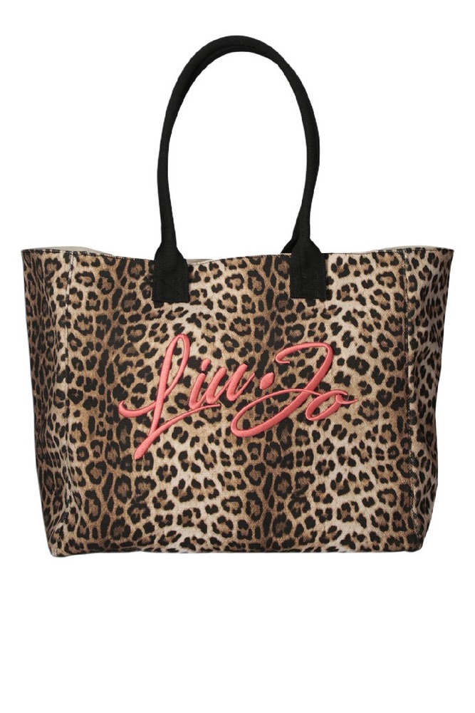 LIU JO PLENTIA AA6200T549A TOTE BAG ΤΣΑΝΤΑ ΓΥΝΑΙΚΕΙΑ LEOPARD PRINT