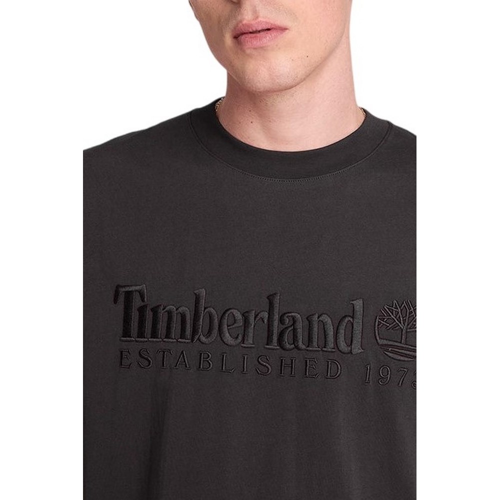TIMBERLAND 1973 EMBROIDERED T-SHIRT ΜΠΛΟΥΖΑ ΑΝΔΡΙΚΗ WASHED BLACK