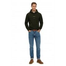 SUPERDRY D1 OVIN MICRO LOGO FLEECE HOOD ΜΠΛΟΥΖΑ ΑΝΔΡΙΚΗ OLIVE